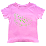 Short-Sleeve Peony Pink Watermelon T-Shirt