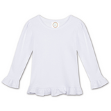 Blank Long Sleeve Ruffle Shirt