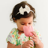 Baby Fab® Skinny Soft Nylon Bow Headband | Color Options
