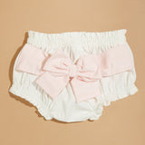 White Bow Diaper Cover